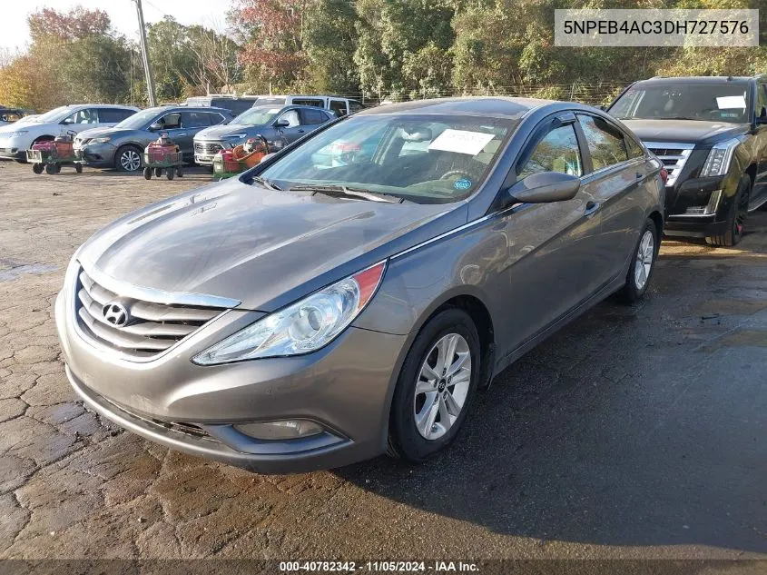 2013 Hyundai Sonata Gls VIN: 5NPEB4AC3DH727576 Lot: 40782342