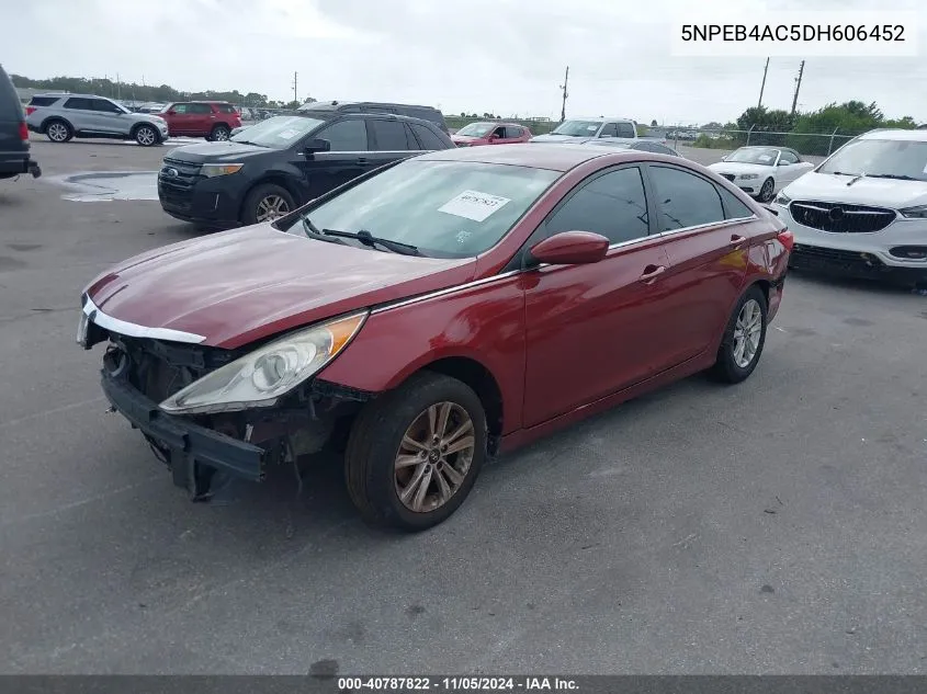 2013 Hyundai Sonata Gls VIN: 5NPEB4AC5DH606452 Lot: 40787822