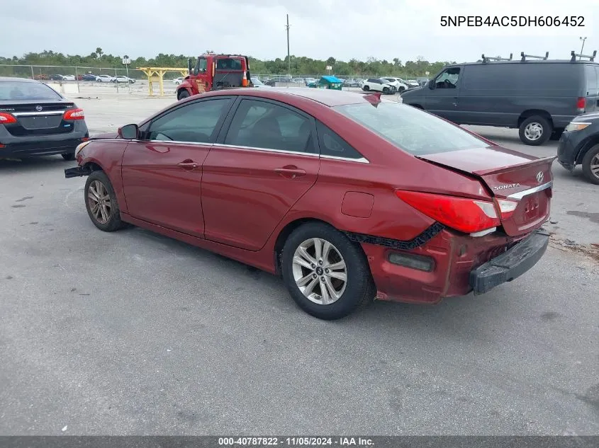 2013 Hyundai Sonata Gls VIN: 5NPEB4AC5DH606452 Lot: 40787822