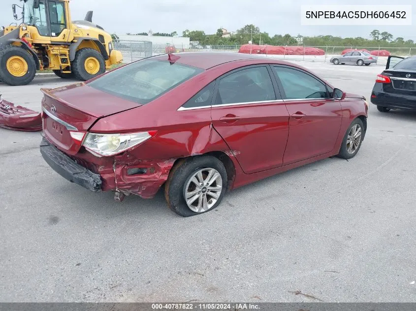 2013 Hyundai Sonata Gls VIN: 5NPEB4AC5DH606452 Lot: 40787822