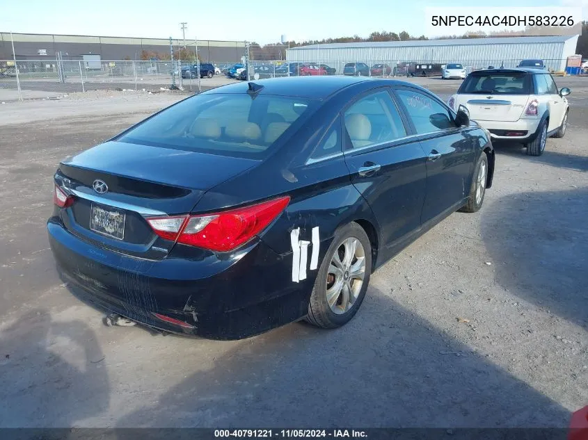 2013 Hyundai Sonata Limited VIN: 5NPEC4AC4DH583226 Lot: 40791221