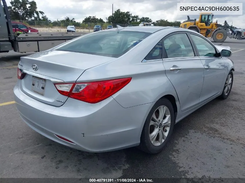 2013 Hyundai Sonata Limited VIN: 5NPEC4AC9DH600635 Lot: 40791391