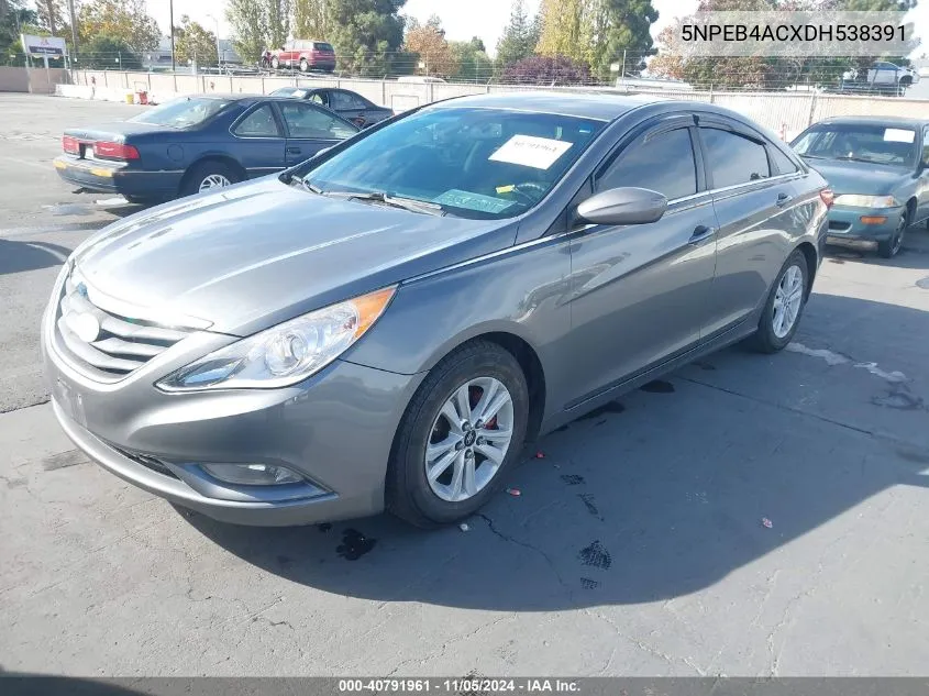 2013 Hyundai Sonata Gls VIN: 5NPEB4ACXDH538391 Lot: 40791961