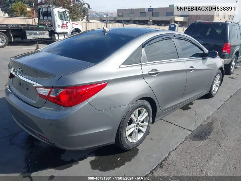 2013 Hyundai Sonata Gls VIN: 5NPEB4ACXDH538391 Lot: 40791961