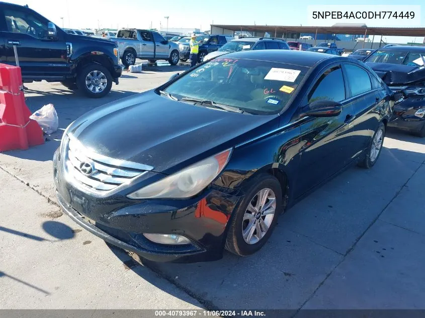 2013 Hyundai Sonata Gls VIN: 5NPEB4AC0DH774449 Lot: 40793967