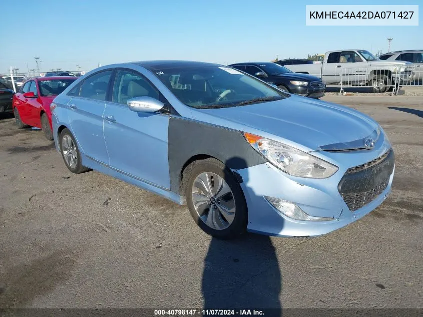 2013 Hyundai Sonata Hybrid Limited VIN: KMHEC4A42DA071427 Lot: 40798147