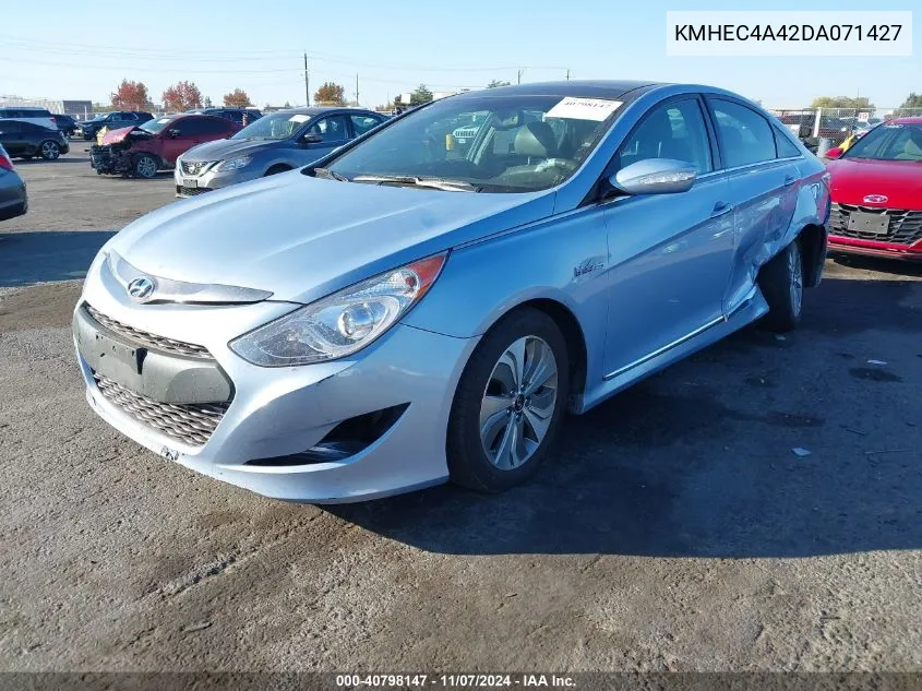 2013 Hyundai Sonata Hybrid Limited VIN: KMHEC4A42DA071427 Lot: 40798147