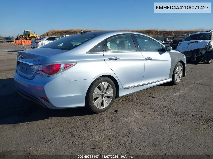 2013 Hyundai Sonata Hybrid Limited VIN: KMHEC4A42DA071427 Lot: 40798147