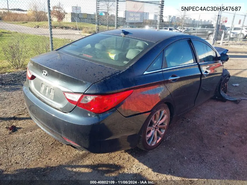 2013 Hyundai Sonata Se VIN: 5NPEC4AC3DH547687 Lot: 40802109