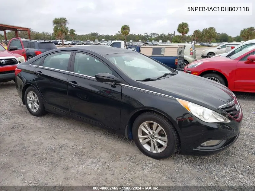 2013 Hyundai Sonata Gls VIN: 5NPEB4AC1DH807118 Lot: 40802465