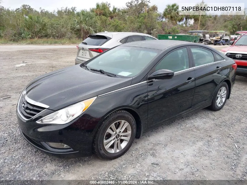 2013 Hyundai Sonata Gls VIN: 5NPEB4AC1DH807118 Lot: 40802465