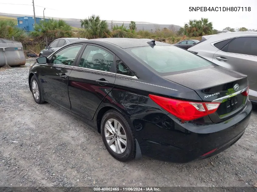 2013 Hyundai Sonata Gls VIN: 5NPEB4AC1DH807118 Lot: 40802465