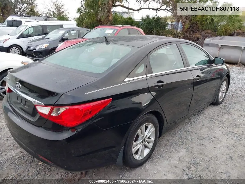 2013 Hyundai Sonata Gls VIN: 5NPEB4AC1DH807118 Lot: 40802465