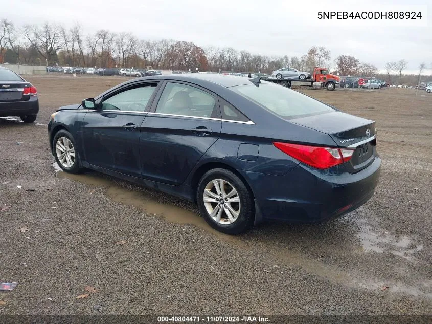 2013 Hyundai Sonata Gls VIN: 5NPEB4AC0DH808924 Lot: 40804471