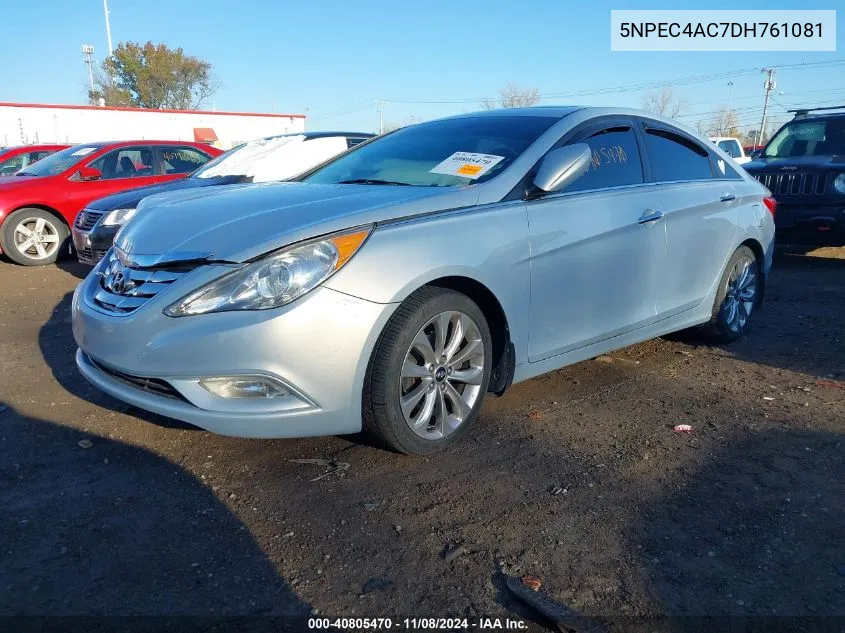 2013 Hyundai Sonata Se VIN: 5NPEC4AC7DH761081 Lot: 40805470