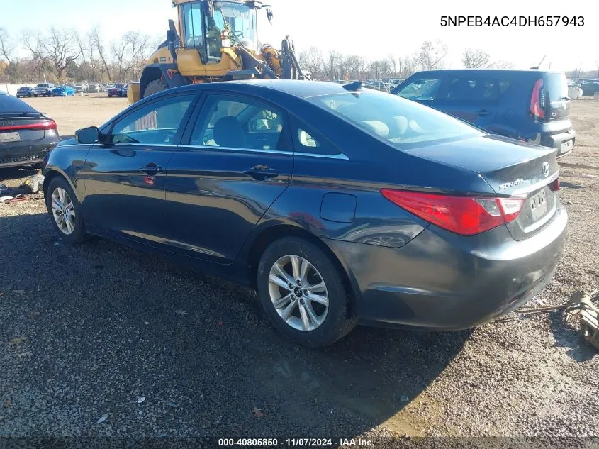 2013 Hyundai Sonata Gls VIN: 5NPEB4AC4DH657943 Lot: 40805850