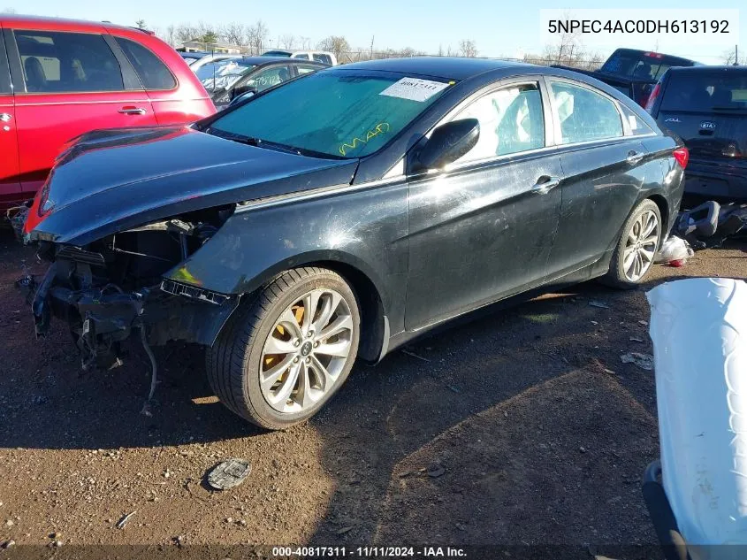 2013 Hyundai Sonata Se VIN: 5NPEC4AC0DH613192 Lot: 40817311