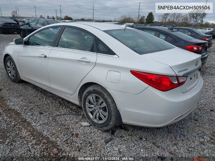 2013 Hyundai Sonata Gls VIN: 5NPEB4ACXDH509506 Lot: 40833177