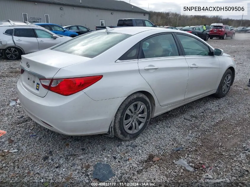 2013 Hyundai Sonata Gls VIN: 5NPEB4ACXDH509506 Lot: 40833177