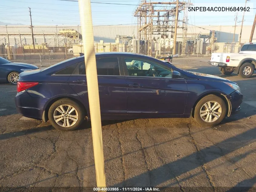 2013 Hyundai Sonata Gls VIN: 5NPEB4AC0DH684962 Lot: 40833985