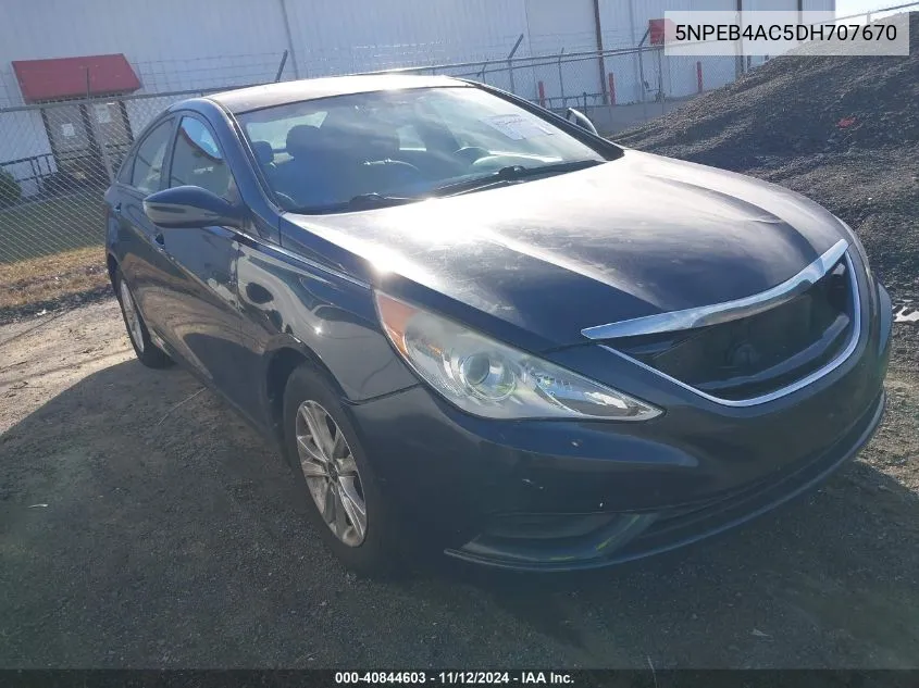 2013 Hyundai Sonata Gls VIN: 5NPEB4AC5DH707670 Lot: 40844603