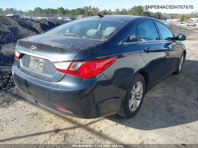 2013 Hyundai Sonata Gls VIN: 5NPEB4AC5DH707670 Lot: 40844603