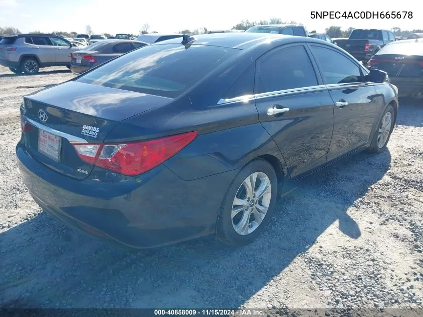 2013 Hyundai Sonata Limited VIN: 5NPEC4AC0DH665678 Lot: 40858009