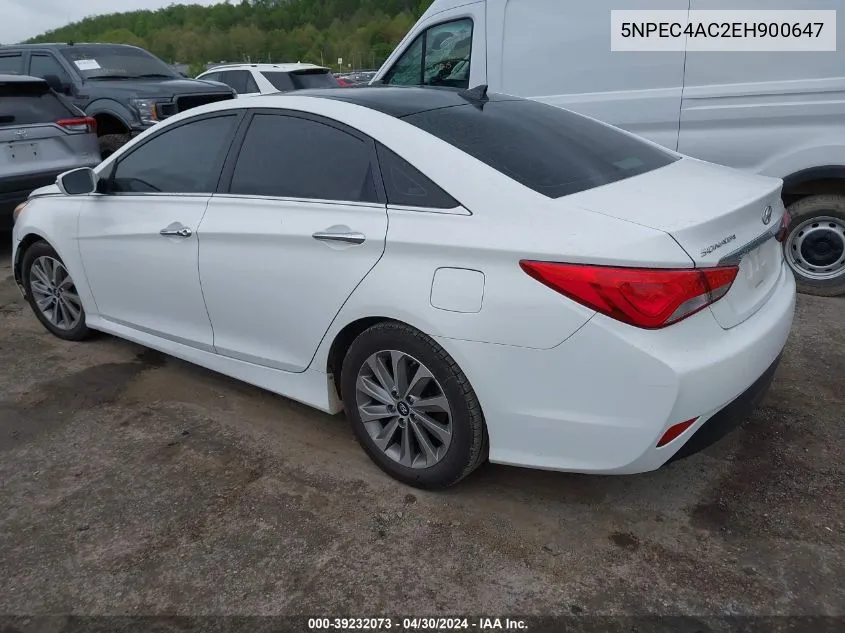 2014 Hyundai Sonata Limited VIN: 5NPEC4AC2EH900647 Lot: 39232073