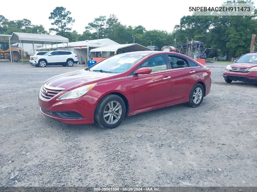 2014 Hyundai Sonata Gls VIN: 5NPEB4AC2EH911473 Lot: 39501598