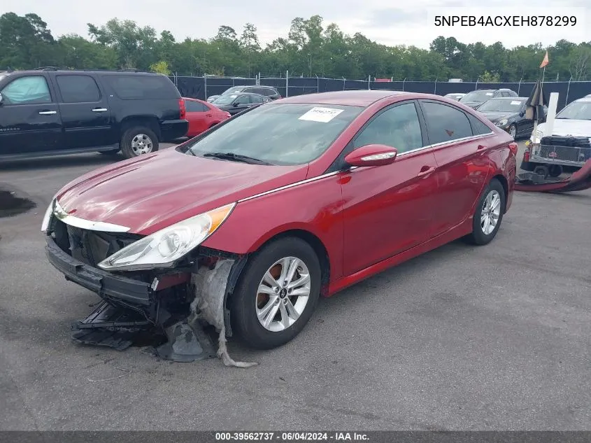 5NPEB4ACXEH878299 2014 Hyundai Sonata Gls