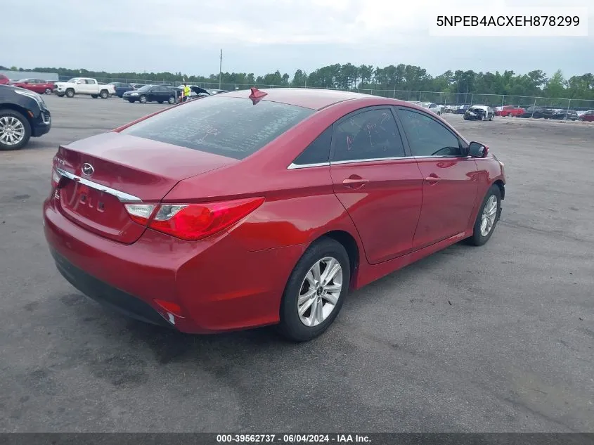 5NPEB4ACXEH878299 2014 Hyundai Sonata Gls