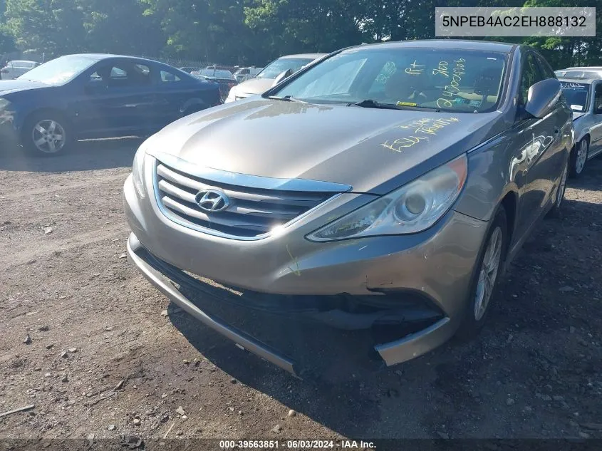 2014 Hyundai Sonata Gls VIN: 5NPEB4AC2EH888132 Lot: 39563851