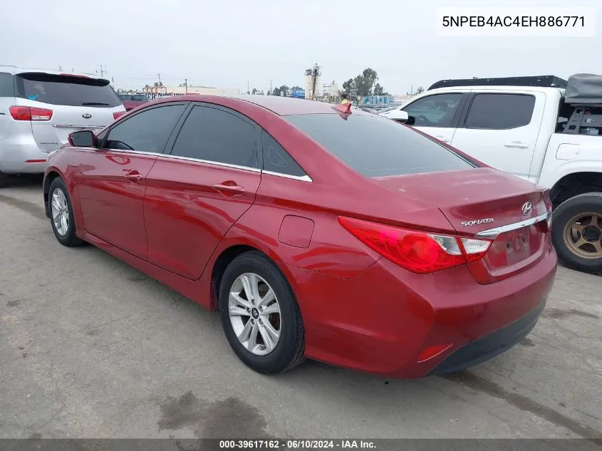 2014 Hyundai Sonata Gls VIN: 5NPEB4AC4EH886771 Lot: 39617162