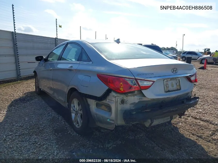 2014 Hyundai Sonata Gls VIN: 5NPEB4AC0EH886508 Lot: 39652330