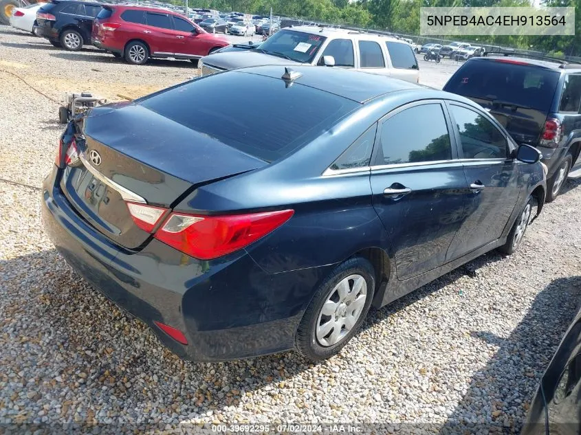 2014 Hyundai Sonata Gls VIN: 5NPEB4AC4EH913564 Lot: 39692295