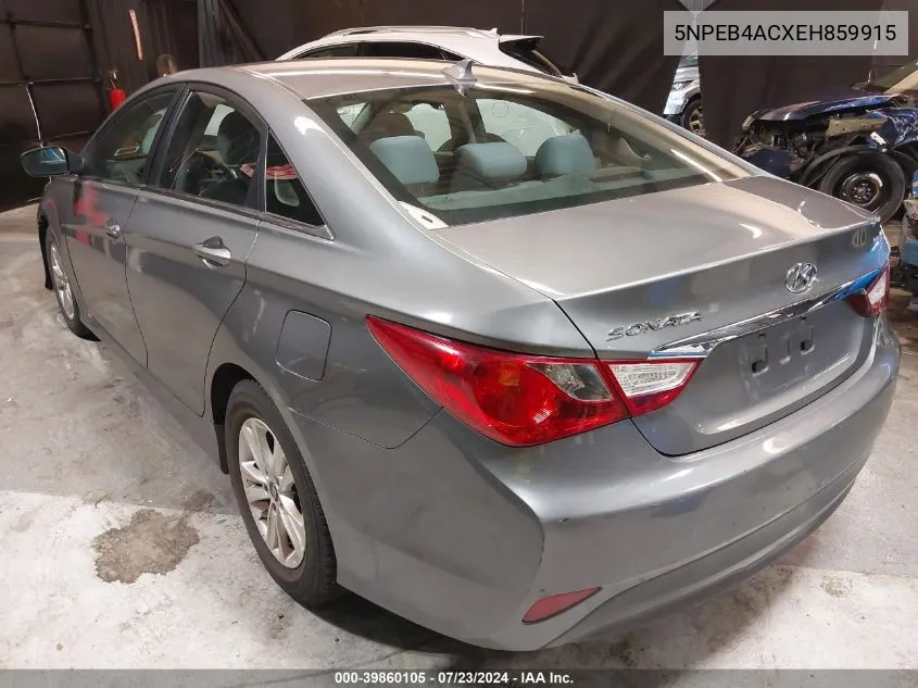 2014 Hyundai Sonata Gls VIN: 5NPEB4ACXEH859915 Lot: 39860105