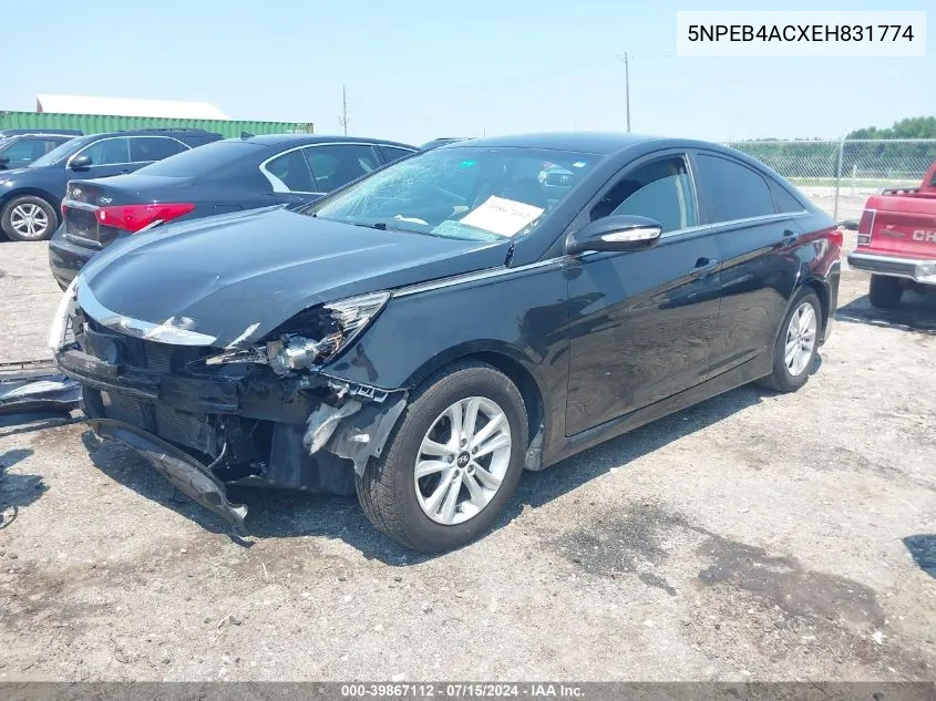 5NPEB4ACXEH831774 2014 Hyundai Sonata Gls