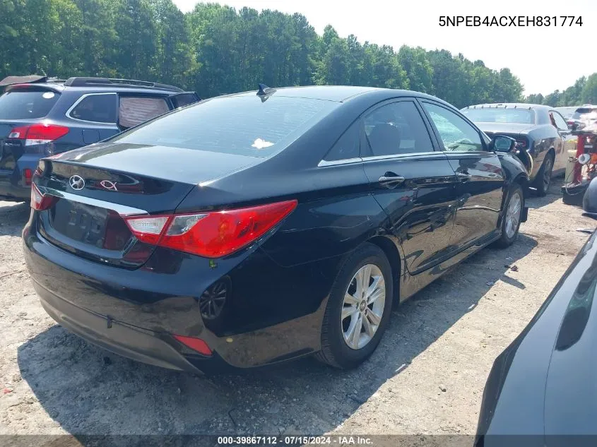 2014 Hyundai Sonata Gls VIN: 5NPEB4ACXEH831774 Lot: 39867112