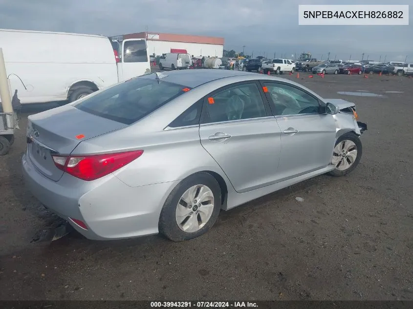 2014 Hyundai Sonata Gls VIN: 5NPEB4ACXEH826882 Lot: 39943291