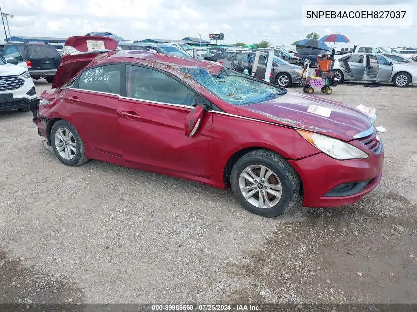 2014 Hyundai Sonata Gls VIN: 5NPEB4AC0EH827037 Lot: 39959560