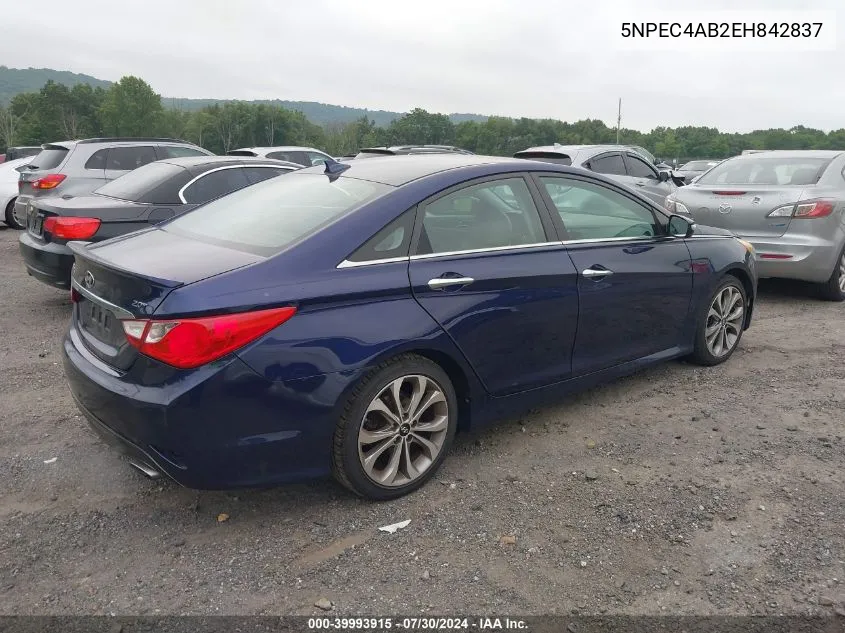 5NPEC4AB2EH842837 2014 Hyundai Sonata Se 2.0T