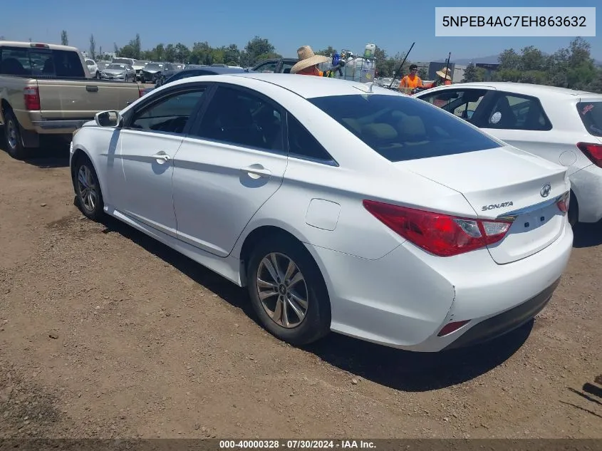 2014 Hyundai Sonata Gls VIN: 5NPEB4AC7EH863632 Lot: 40000328