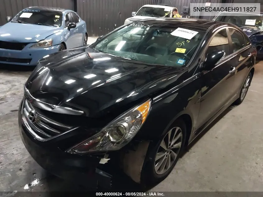 2014 Hyundai Sonata Limited VIN: 5NPEC4AC4EH911827 Lot: 40000624