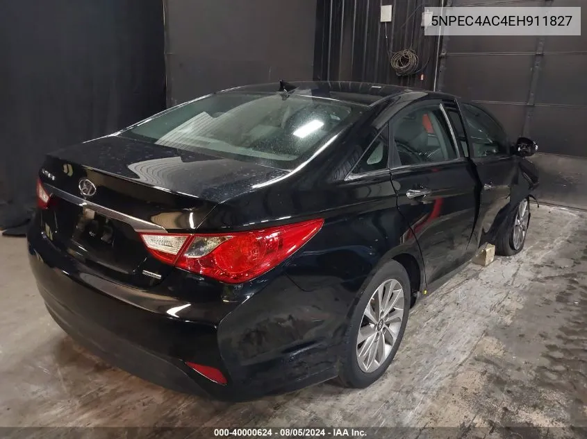 2014 Hyundai Sonata Limited VIN: 5NPEC4AC4EH911827 Lot: 40000624