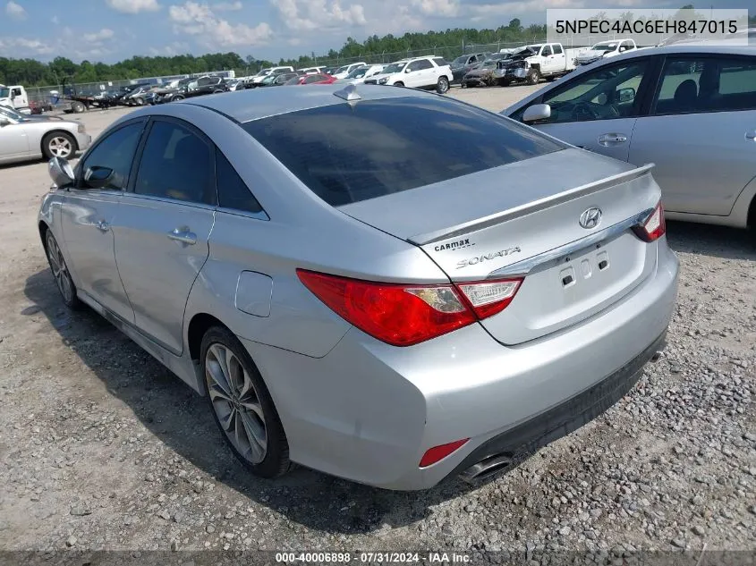 5NPEC4AC6EH847015 2014 Hyundai Sonata Se