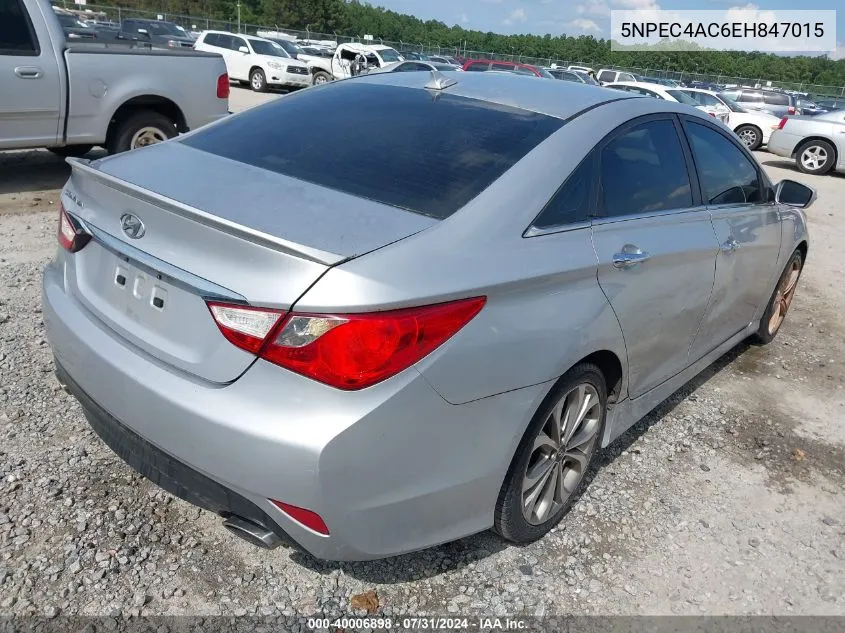 2014 Hyundai Sonata Se VIN: 5NPEC4AC6EH847015 Lot: 40006898