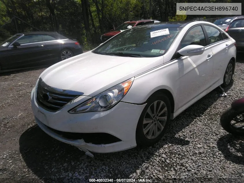 2014 Hyundai Sonata Limited VIN: 5NPEC4AC3EH896740 Lot: 40032340