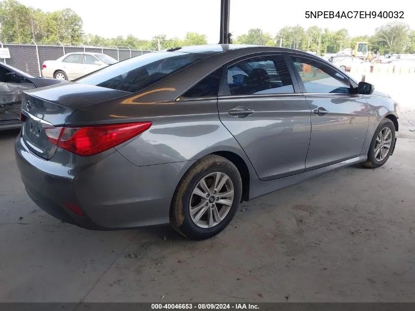 5NPEB4AC7EH940032 2014 Hyundai Sonata Gls