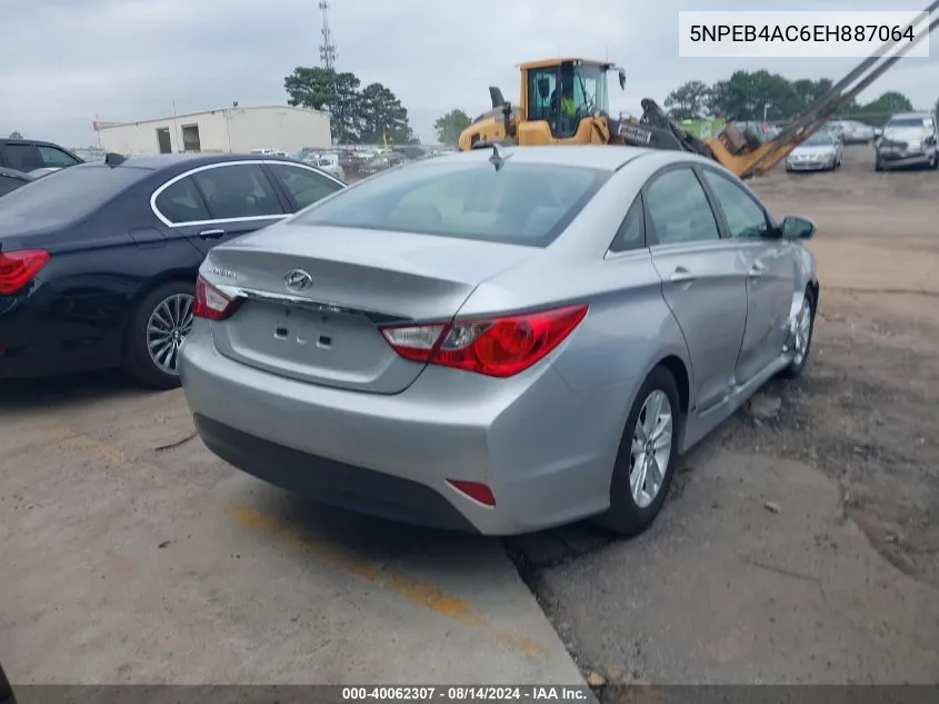 2014 Hyundai Sonata Gls VIN: 5NPEB4AC6EH887064 Lot: 40062307