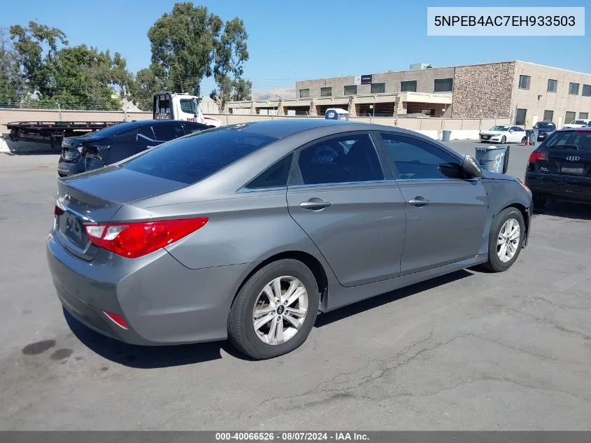 2014 Hyundai Sonata Gls VIN: 5NPEB4AC7EH933503 Lot: 40066526